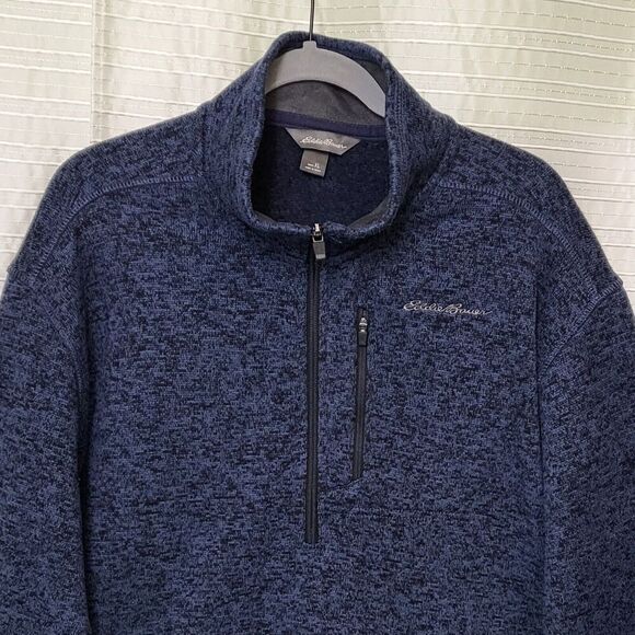 Eddie Bauer Convector 1/2 Zip Sweater Pullover Jacket Blue Heather Men's XL - Picture 10 of 10